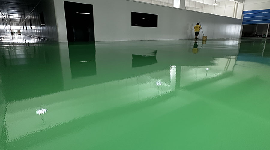 深圳聚悅環(huán)境科技公司選用地衛(wèi)士滾面耐磨型環(huán)氧地坪工程