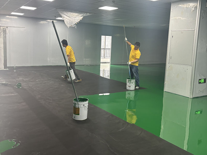 新廠 電子車間 地衛(wèi)士防靜電地坪漆施工圖