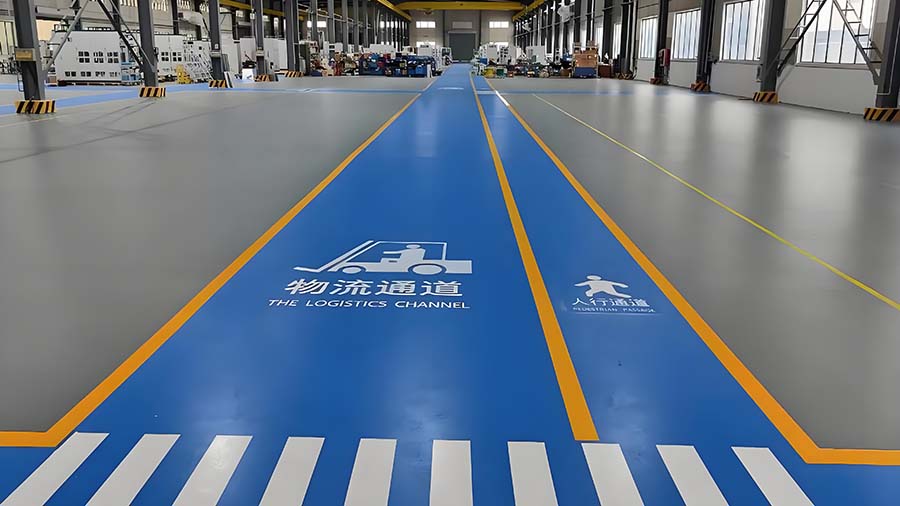 佛山機械設備制造工廠車間選用地衛士超耐磨地坪漆