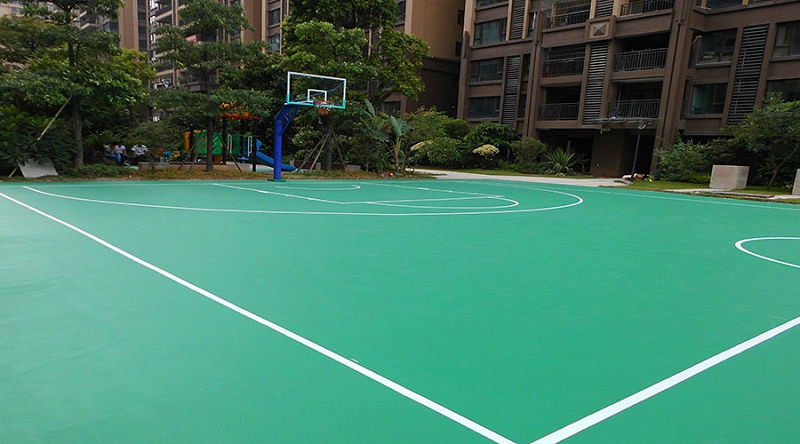 地衛士水性硅PU球場地坪漆完工效果圖