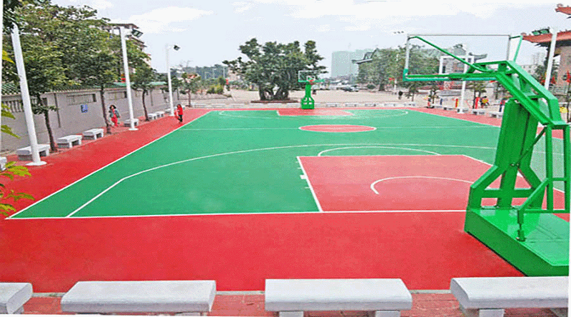 地衛士水性硅PU球場地坪漆完工效果圖