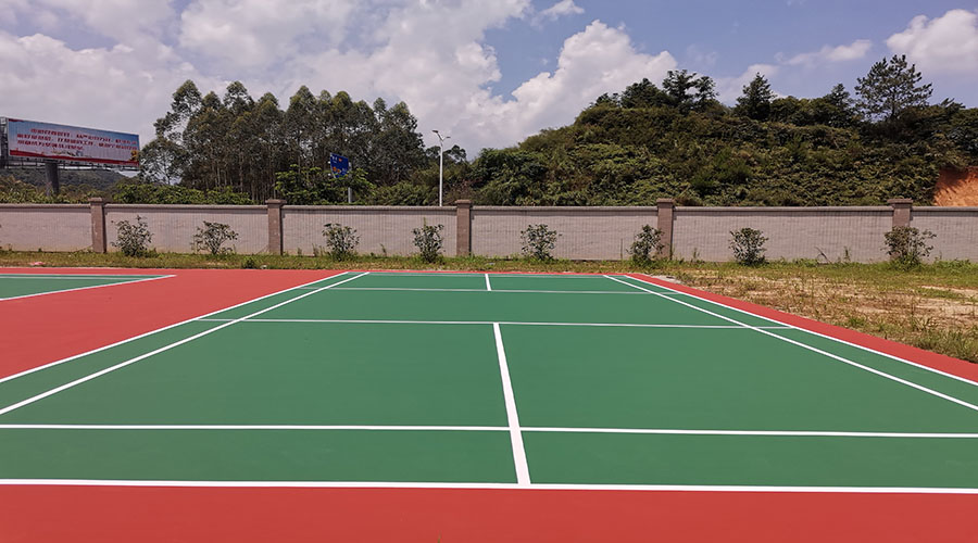 水性丙烯酸地坪漆運動場地坪完工效果圖