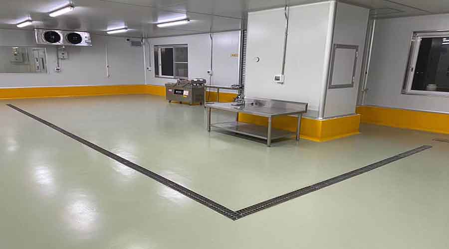 地衛士高性能水性聚氨酯砂漿自流平地坪漆在油炸食品車間的應用 地衛士高性能水性聚氨酯砂漿自流平地坪漆在油炸食品車間的應用